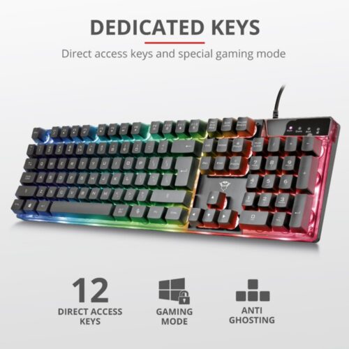 Teclado Gamer Trust Azor GXT 835 SP