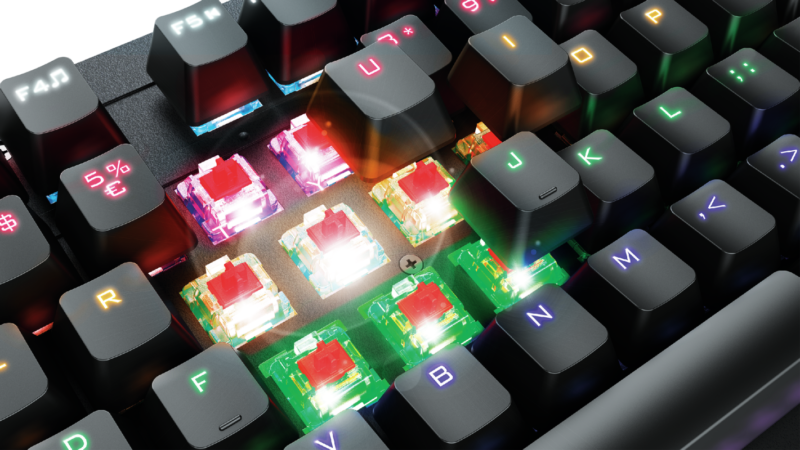 Teclado Mecánico Gamer Trust Mazz Mech Gxt 863 Red Switch