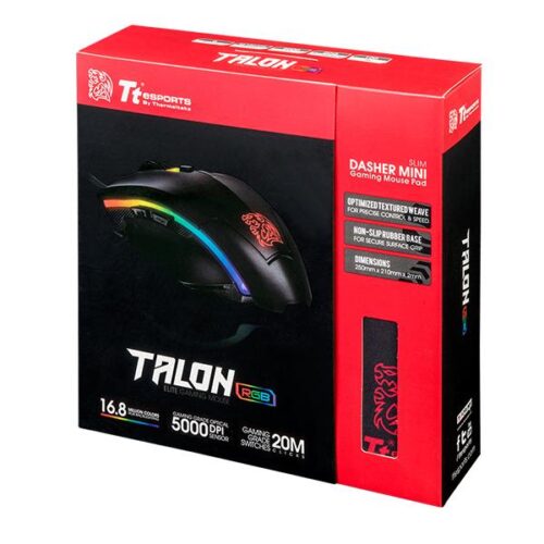 Mouse Gamer TT eSports Talon Elite RGB + Mini Dasher