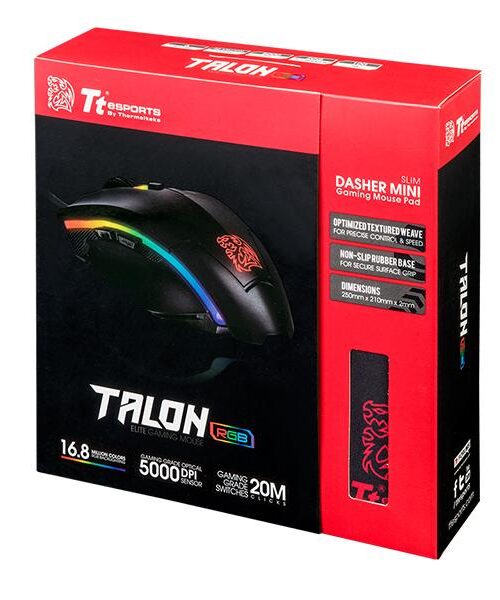 Mouse Gamer TT eSports Talon Elite RGB + Mini Dasher