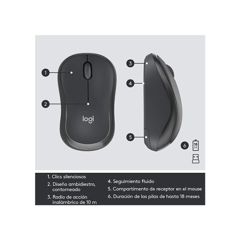 Combo Teclado y Mouse Logitech Mk295 Silent