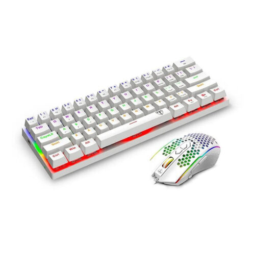 Combo Mouse + Teclado Mecánico T-Dagger Main Force Tgs008 Blanco