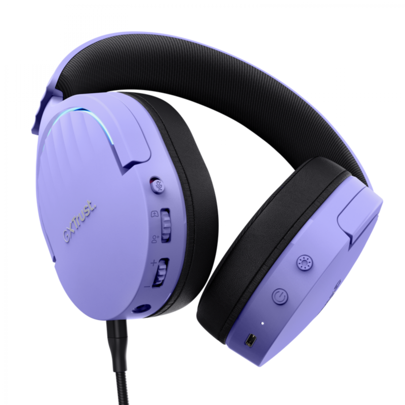 Auricular Gamer Trust Fayzo Wireless Purple Gxt491P - Imagen 3