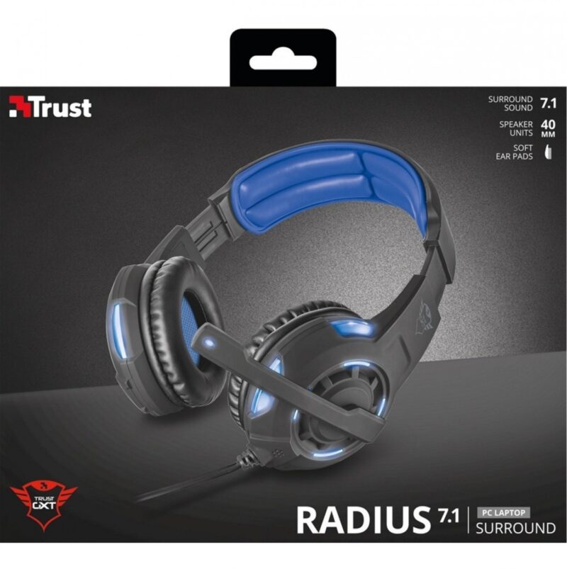 Auricular Gamer Trust Radius Gxt350 7.1 Black - Imagen 5