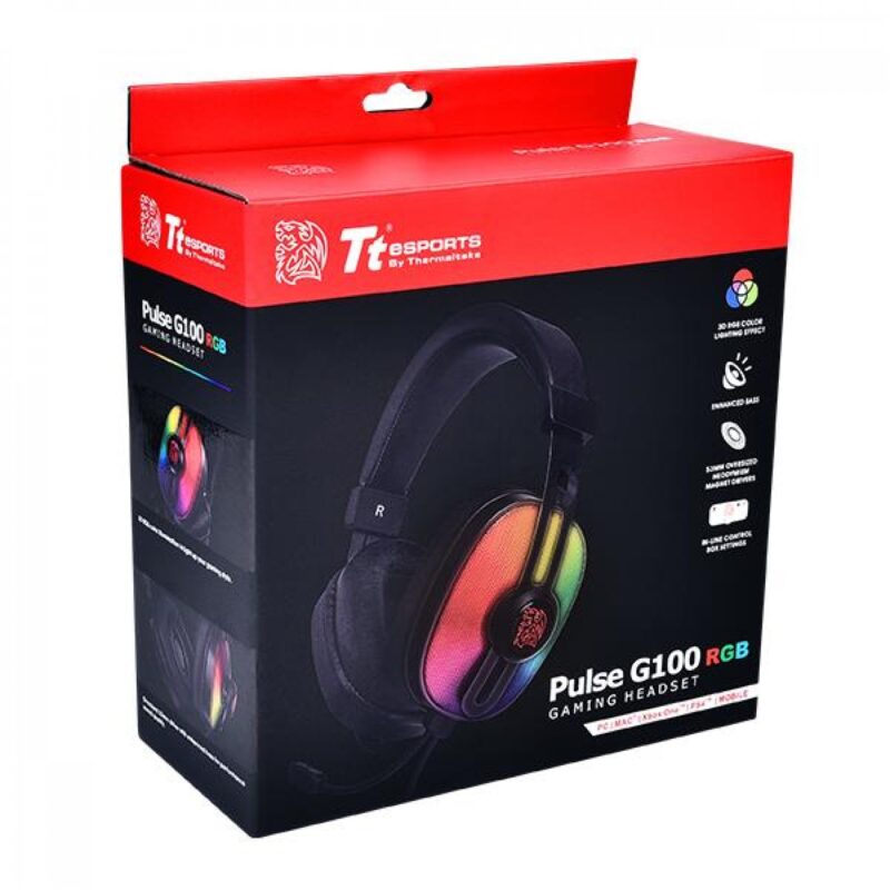 Auricular Gamer Tt Esports Ht Pulse G100 Analog Rgb Black - Imagen 4