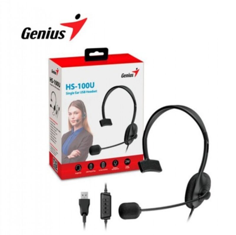 Auricular Genius Hs-100U Black Usb - Imagen 3