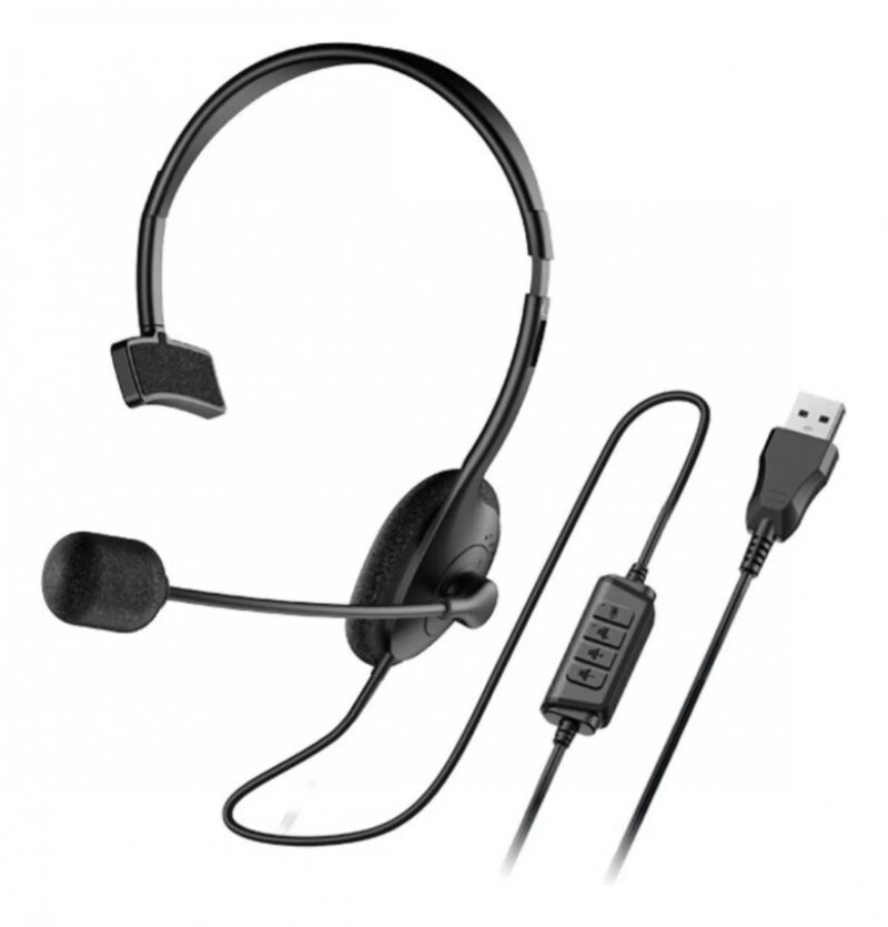 Auricular Genius Hs-100U Black Usb - Imagen 2