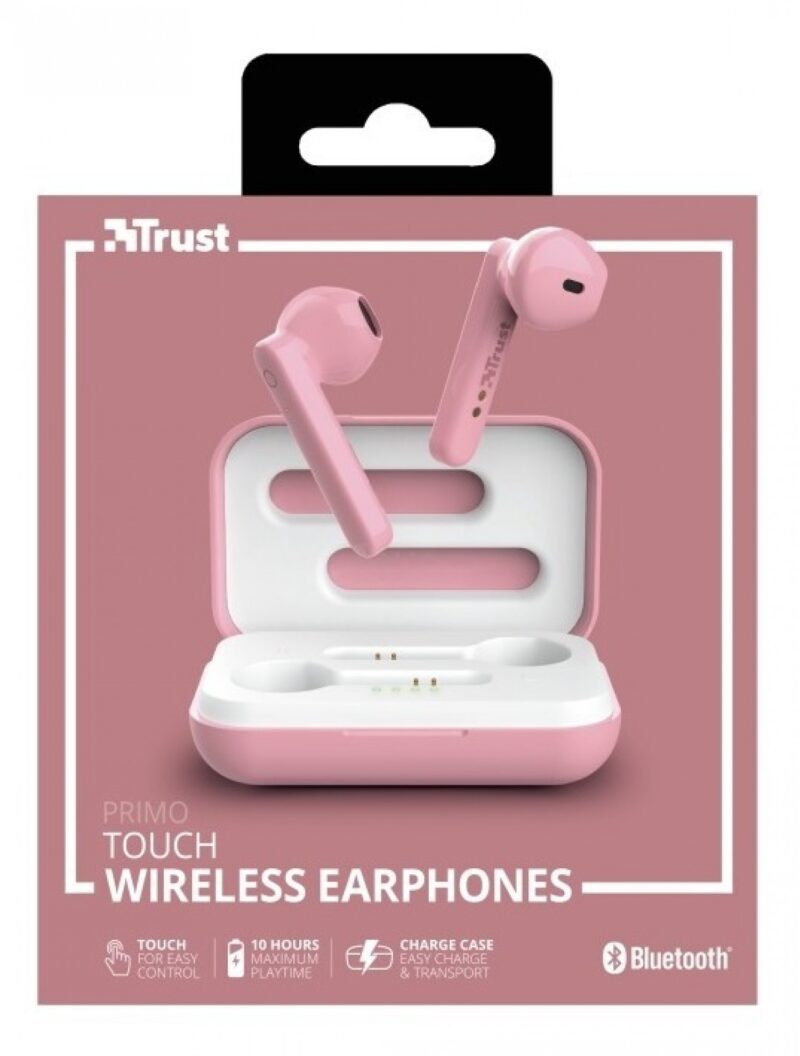 Auricular Trust Primo Touch Bt Pink - Imagen 4