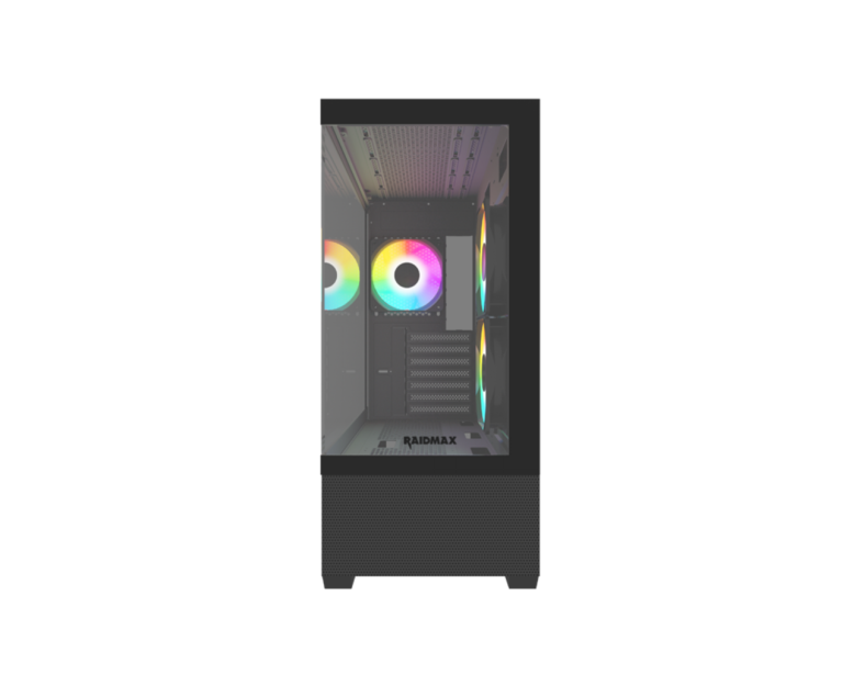Gabinete Gamer Raidmax Infinita I801 Air Fishtank Argb Tg Black - Imagen 2