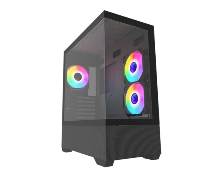 Gabinete Gamer Raidmax Infinita I801 Air Fishtank Argb Tg Black - Imagen 3