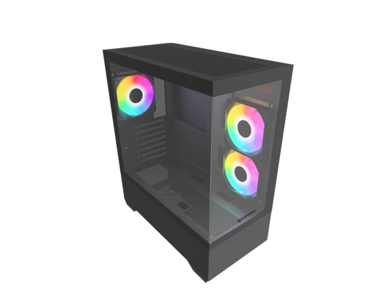 Gabinete Gamer Raidmax Infinita I801 Air Fishtank Argb Tg Black - Imagen 4