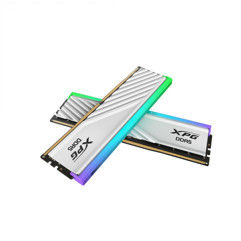 Memoria Adata Dimm Lancer Single 32Gb (2X16) Ddr5 6400 Lancer Blade White Rgb