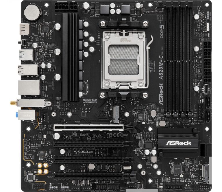 Mother Asrock (Am5) A620M-C R2.0 Ddr5 Wifi (Bulk) - Imagen 2