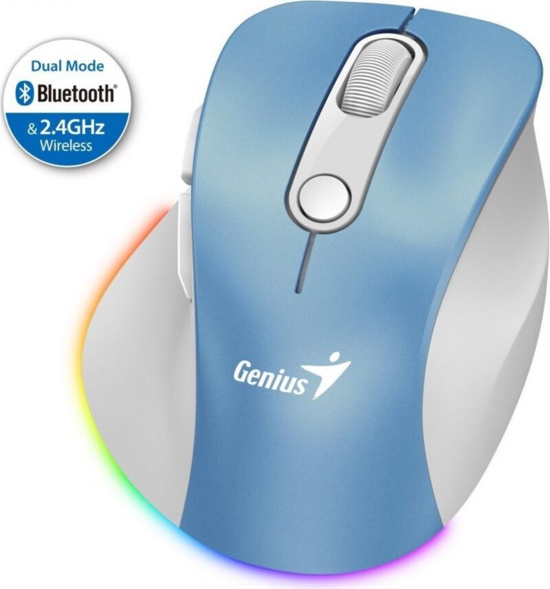 Mouse Genius Rs2 Ergo 9000S Pro Light Blue - Imagen 3