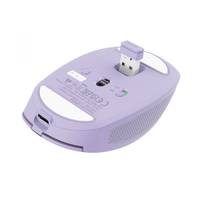 Mouse Trust Ozaa Compact Wireless Purple - Imagen 6