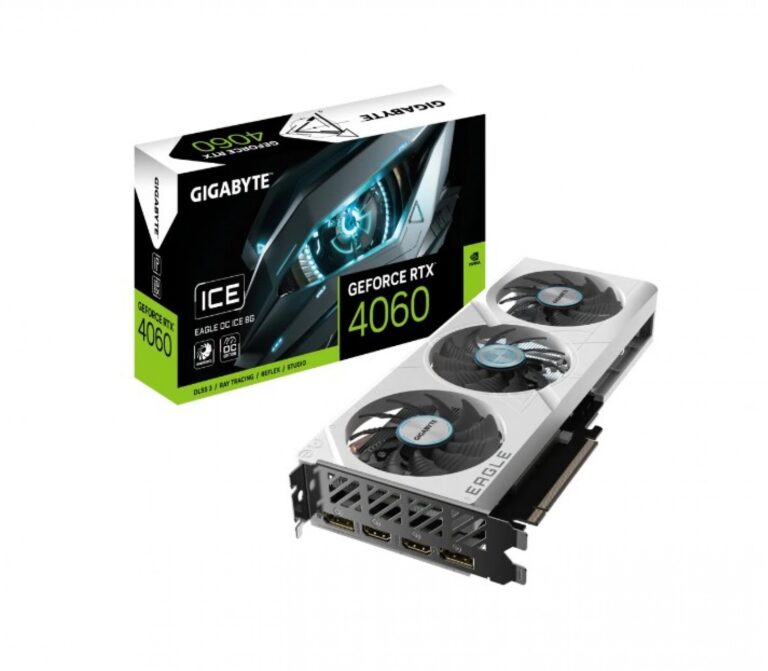 Placa De Video Gigabyte Rtx 4060 Eagle Oc Ice 8Gb (White)