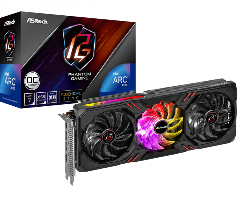 Placa De Video Intel Arc A770 16Gb Asrock Phantom Gaming