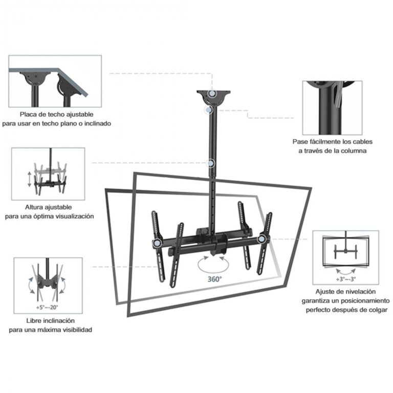 Soporte Intelaid Tv Doble Telescopico De Techo It-Cbs42D - Imagen 3