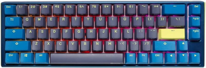 Teclado Mecanico Ducky One 3 Daybreak Sf Teclas Azulesinterruptor Azul Ingles Pbt Doble Disparo Continuo Teclas Azules Caja Superior Azul Caja Inferio