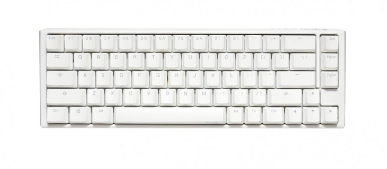 Teclado Mecanico Ducky One 3 Sf Teclas Blancas Interruptor Rojo Ingles Pbt Doble Disparo Sin Costuras Estuche Superior Blanco Estuche Inferior Blanco