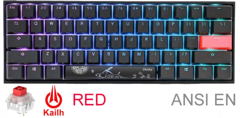 Teclado Gamer Ducky Mecha Mini V2 Rgb Kailh Box Red Pbt Double-Shot - Imagen 14