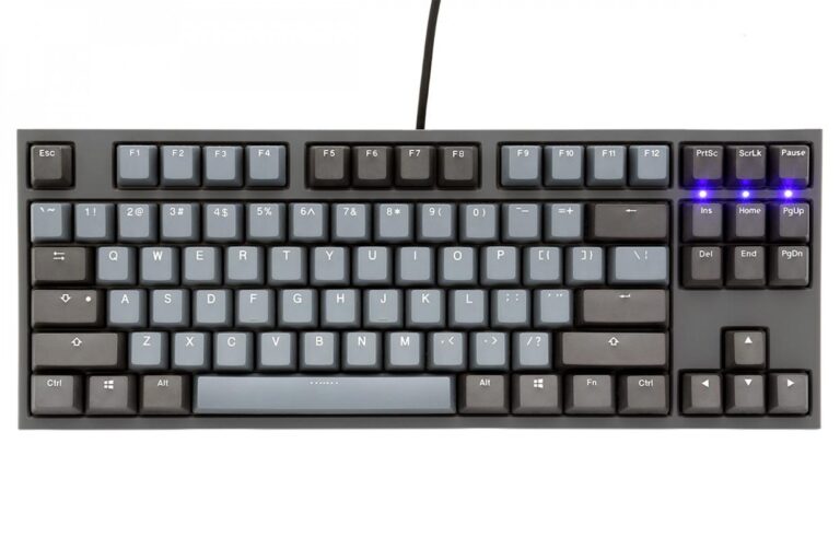 Teclado Mecanico Ducky One 2 Tkl Skyline Teclas Gris Oscuro Interruptor Rojo Ingles Pbt Doble Disparo Sin Costuras Estuche Gris Sin Led - Imagen 8