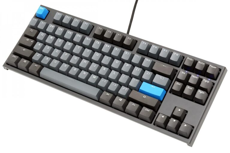 Teclado Mecanico Ducky One 2 Tkl Skyline Teclas Gris Oscuro Interruptor Rojo Ingles Pbt Doble Disparo Sin Costuras Estuche Gris Sin Led - Imagen 4