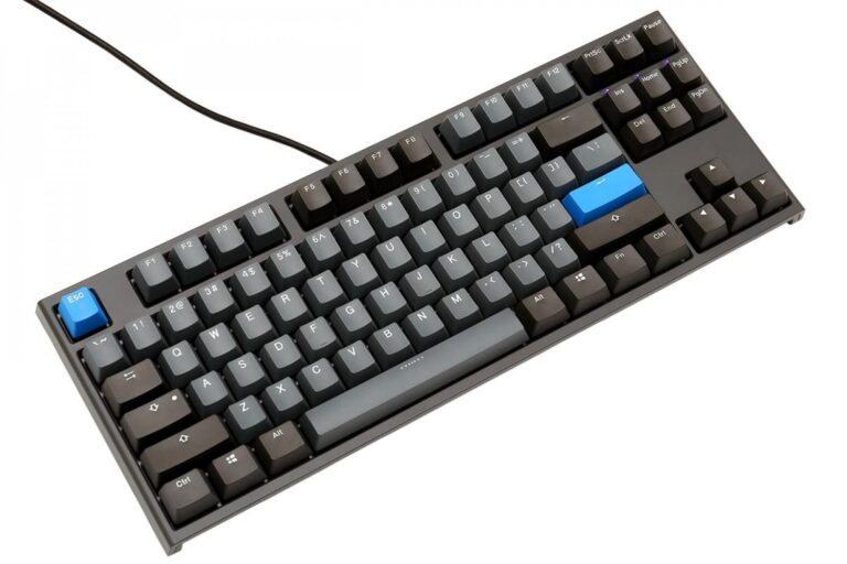 Teclado Mecanico Ducky One 2 Tkl Skyline Teclas Gris Oscuro Interruptor Rojo Ingles Pbt Doble Disparo Sin Costuras Estuche Gris Sin Led - Imagen 6