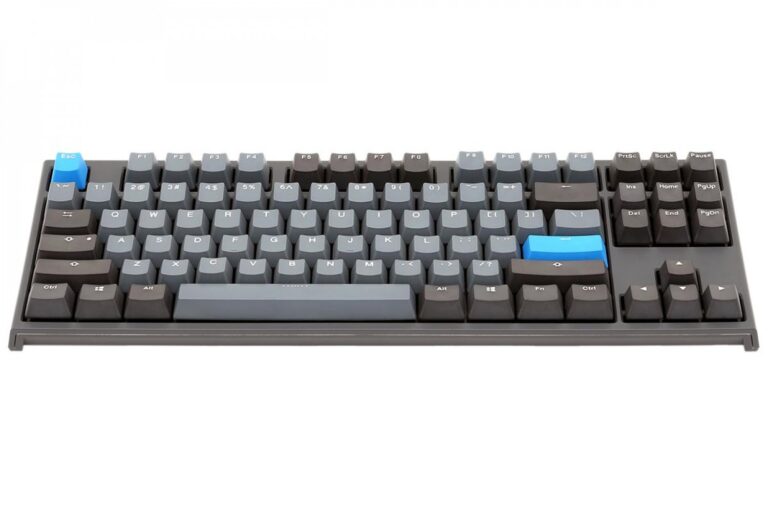 Teclado Mecanico Ducky One 2 Tkl Skyline Teclas Gris Oscuro Interruptor Rojo Ingles Pbt Doble Disparo Sin Costuras Estuche Gris Sin Led - Imagen 11