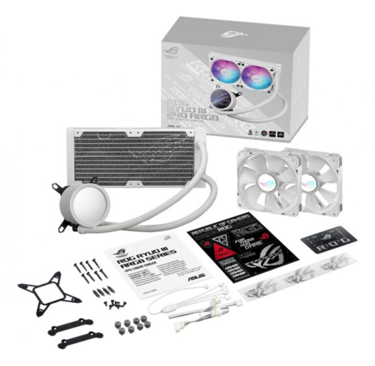 Water Cooler Asus Rog Ryuo Iii 240 Argb White - Imagen 4