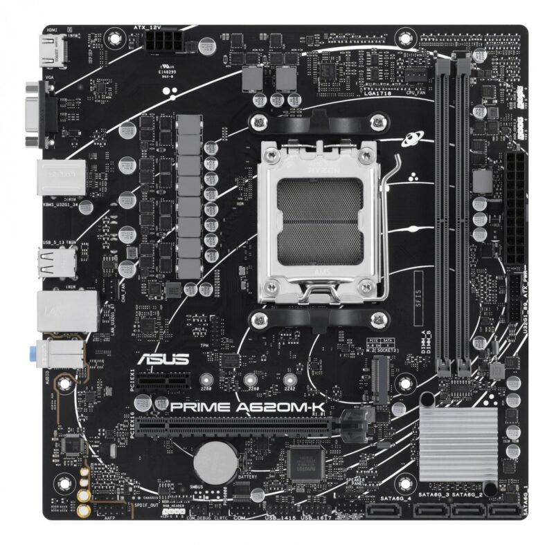 Mother Asus (Am5) Prime A620M-K-Csm - Imagen 2