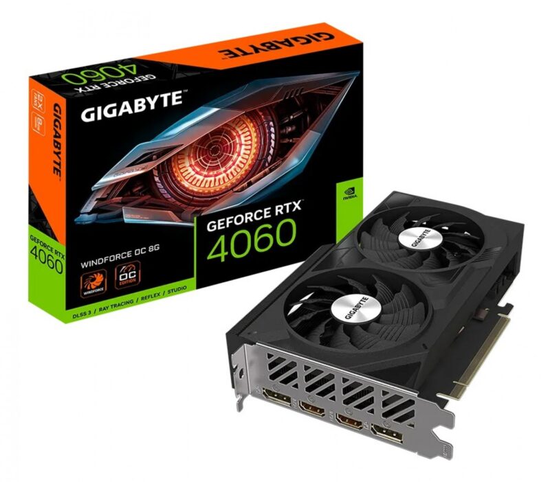 Placa De Video Gigabyte Rtx 4060 Wf2 Oc 8Gb