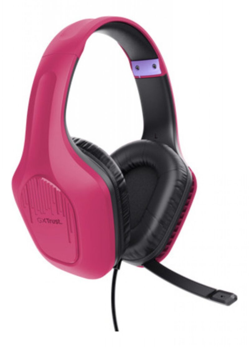 Auricular Gamer Trust Zirox Pink Gxt415P