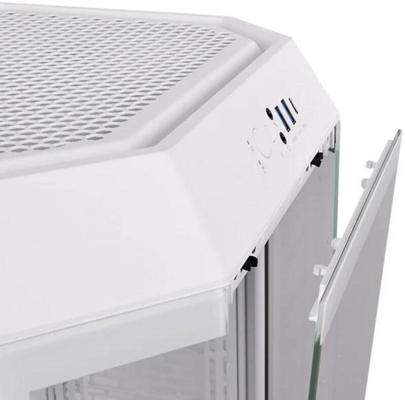 Gabinete Thermaltake The Tower 300 Snow White Tempered Glass Metal Panel - Imagen 6