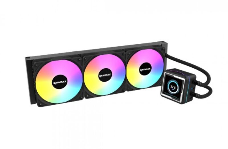 Water Cooler Raidmax Cpu Lm360 Argb With Animation Display Black - Imagen 3