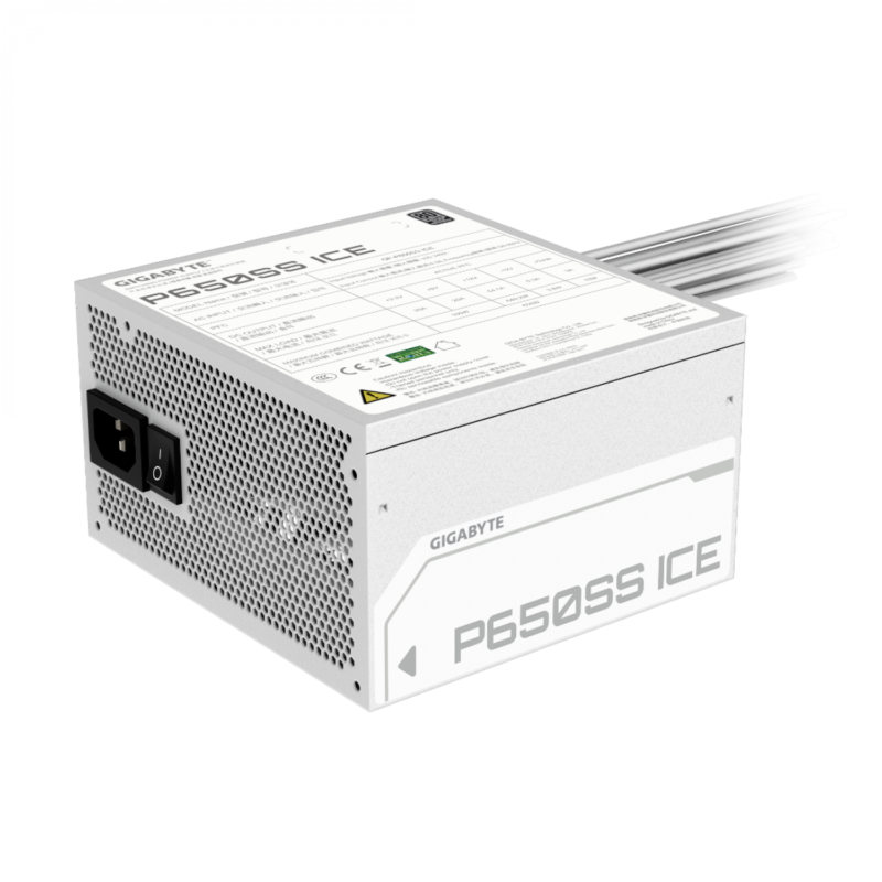 Fuente Gamer Gigabyte 650W Ice 80 Plus Silver Atx 3.0 White - Imagen 5