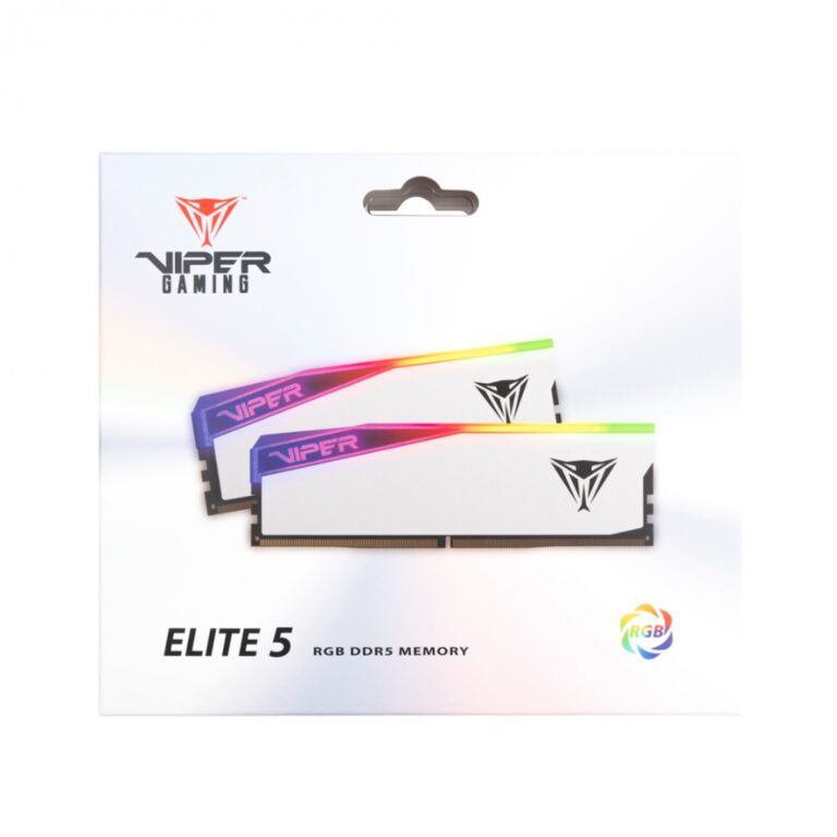 Memoria Patriot Ddr5 Viper Elite 5 32Gb 7000 Mhz Rgb Cl38 White Dual Kit Pe000936 - Imagen 5