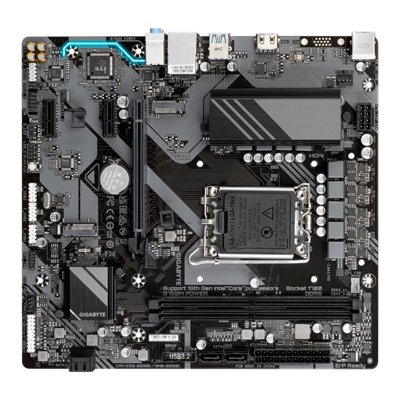 Mother Gigabyte (Lga1700) B760M Power 1.0 - Imagen 4