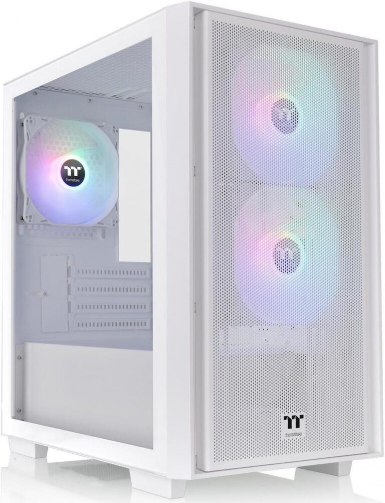 Gabinete Gamer Thermaltake Versa H16 Tg Argb Snow White Temp Glass - Imagen 2