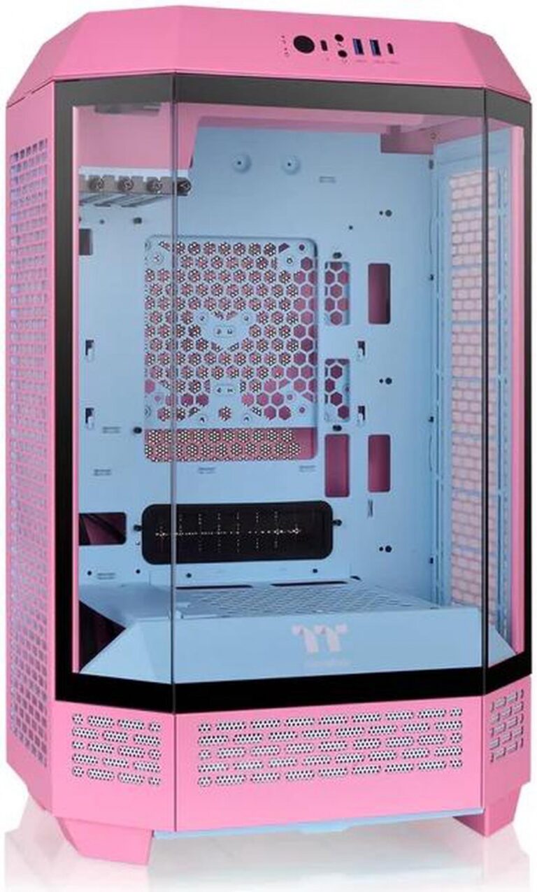 Gabinete Thermaltake The Tower 300 Bubble Pink Tempered Glass Metal Panel - Imagen 2