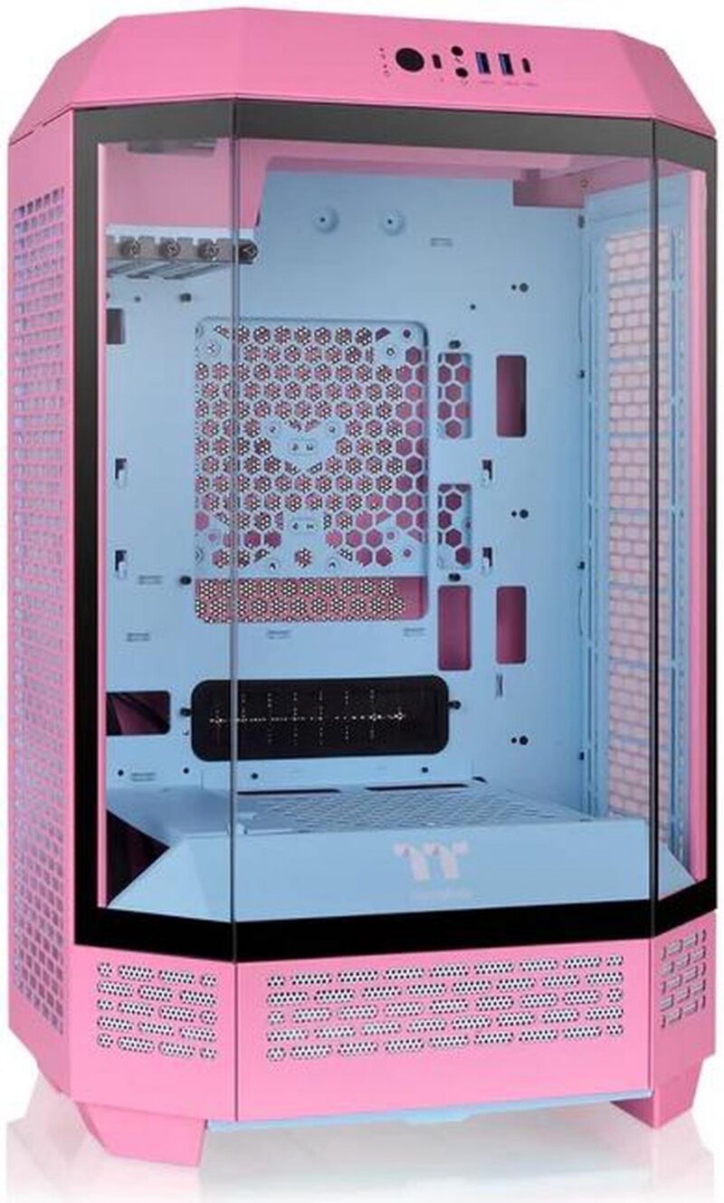 Gabinete Thermaltake The Tower 300 Bubble Pink Tempered Glass Metal Panel - Imagen 2