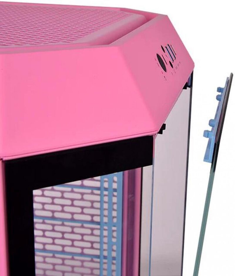 Gabinete Thermaltake The Tower 300 Bubble Pink Tempered Glass Metal Panel - Imagen 4