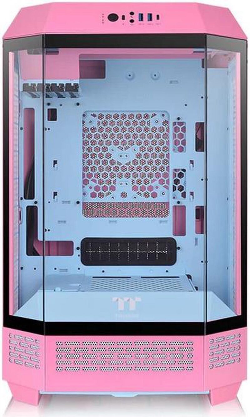 Gabinete Thermaltake The Tower 300 Bubble Pink Tempered Glass Metal Panel - Imagen 3