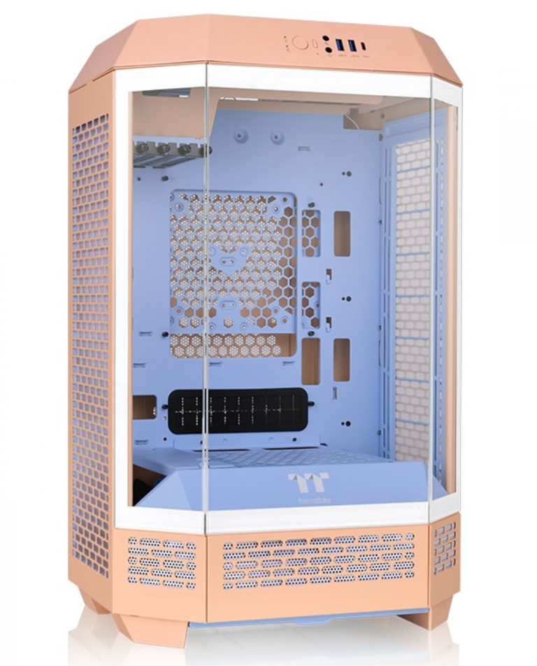 Gabinete Thermaltake The Tower 300 Peach Fuzz Tempered Glass - Imagen 3