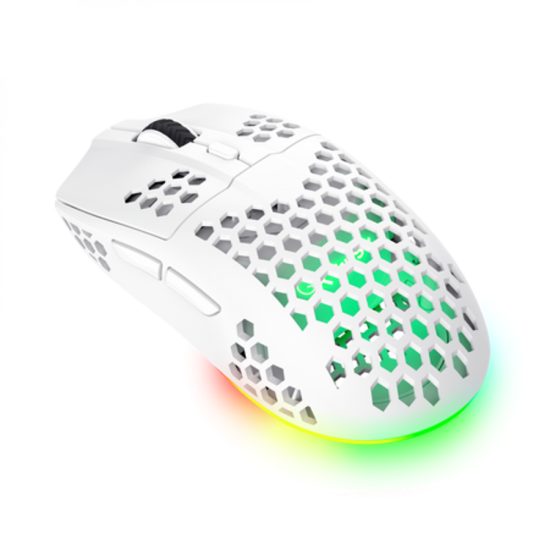 Mouse Trust Helox Gaming Wireless Liviano White Gxt929W