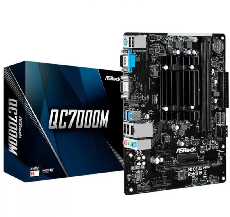 Mother Asrock Qc7000M Con Cpu Amd Quad Core - Imagen 2