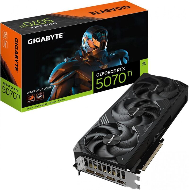 Placa De Video Gigabyte Rtx 5070Ti Wf3 Oc 16Gb