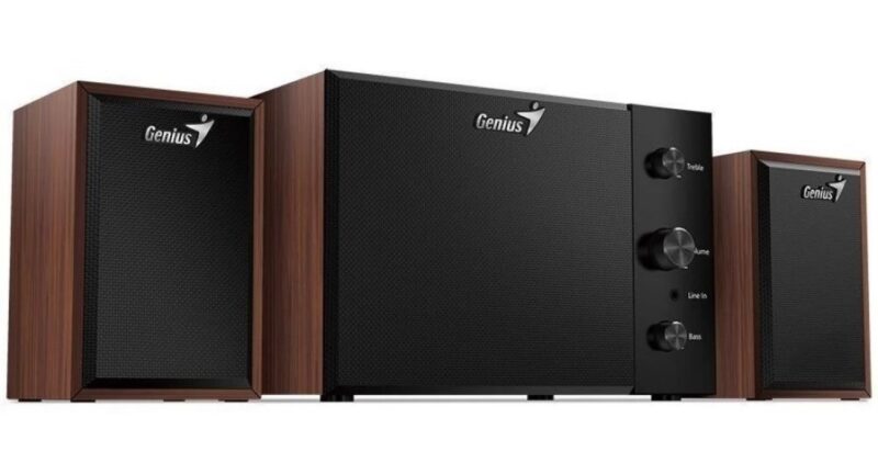 Parlante Genius Sw-2.1 350 Madera