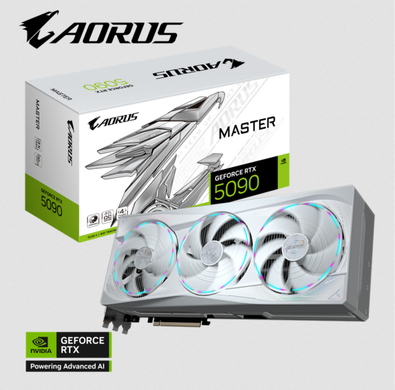 Placa De Video Gigabyte Rtx 5090 Aorus Master Ice 32Gb (White) - Imagen 2