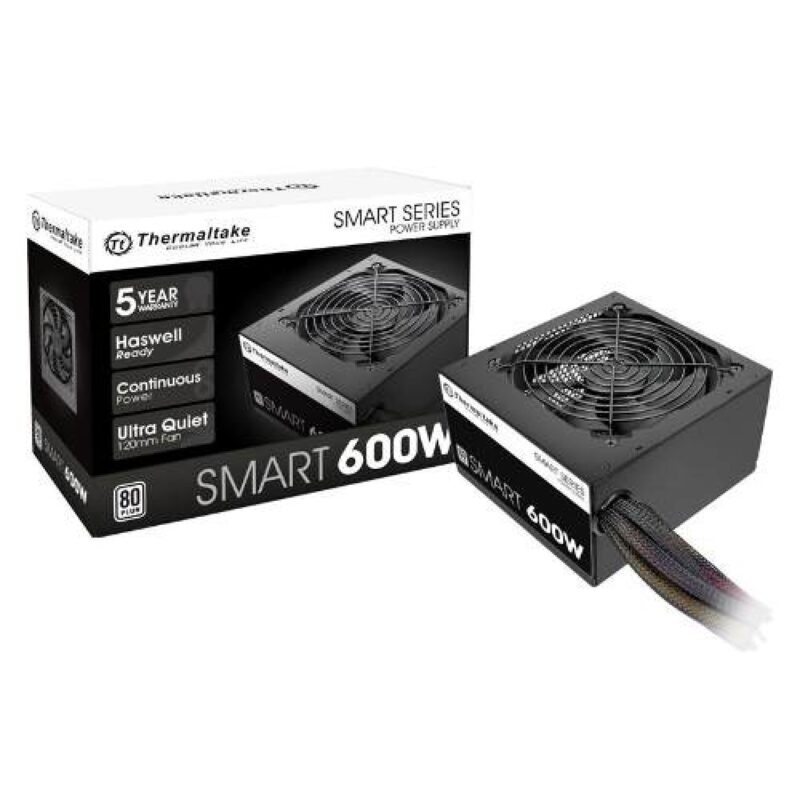 Fuente Gamer Thermaltake Smart White 600W 80 Plus - Imagen 8